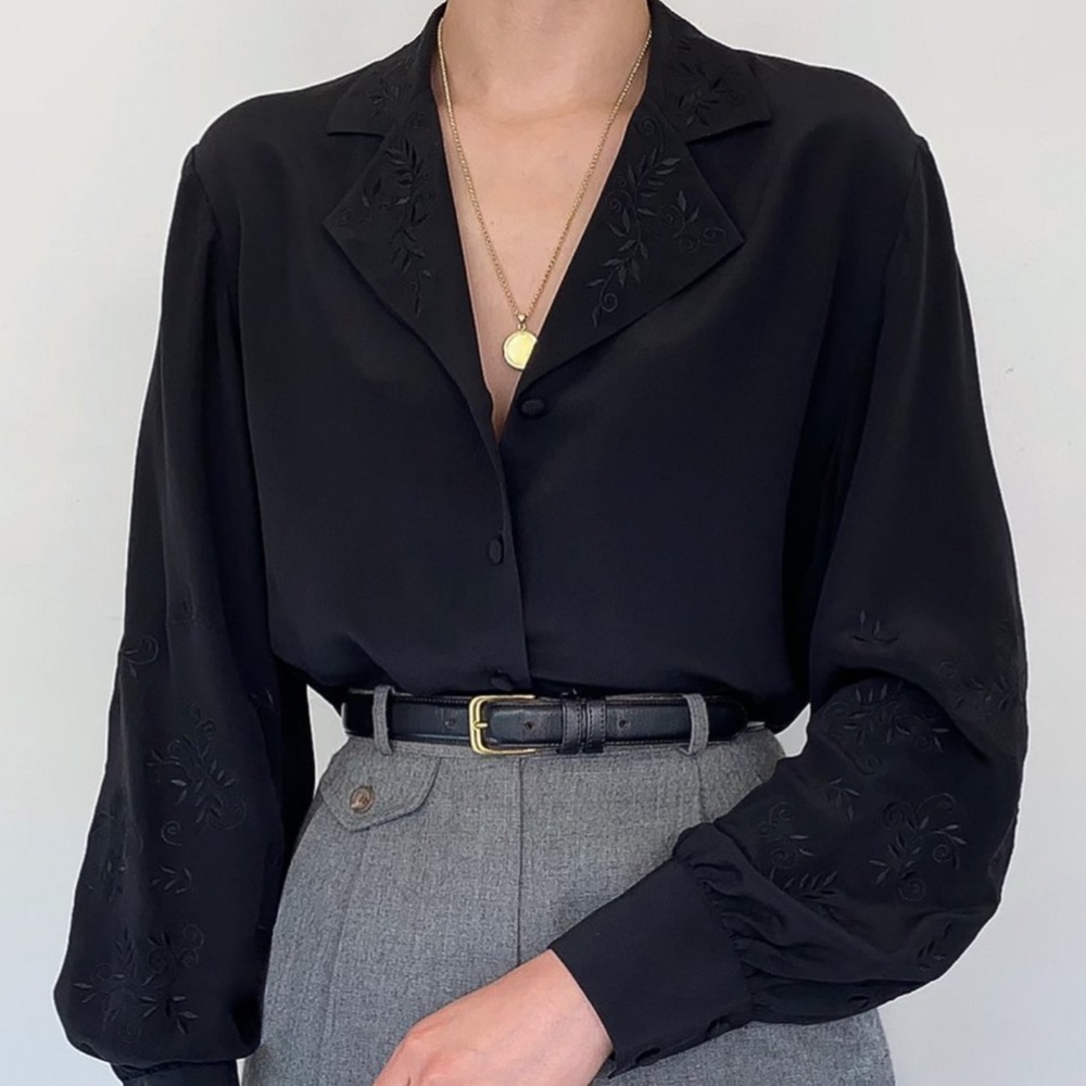 EXCELLENT DVF  Silk Blouse - BLACK